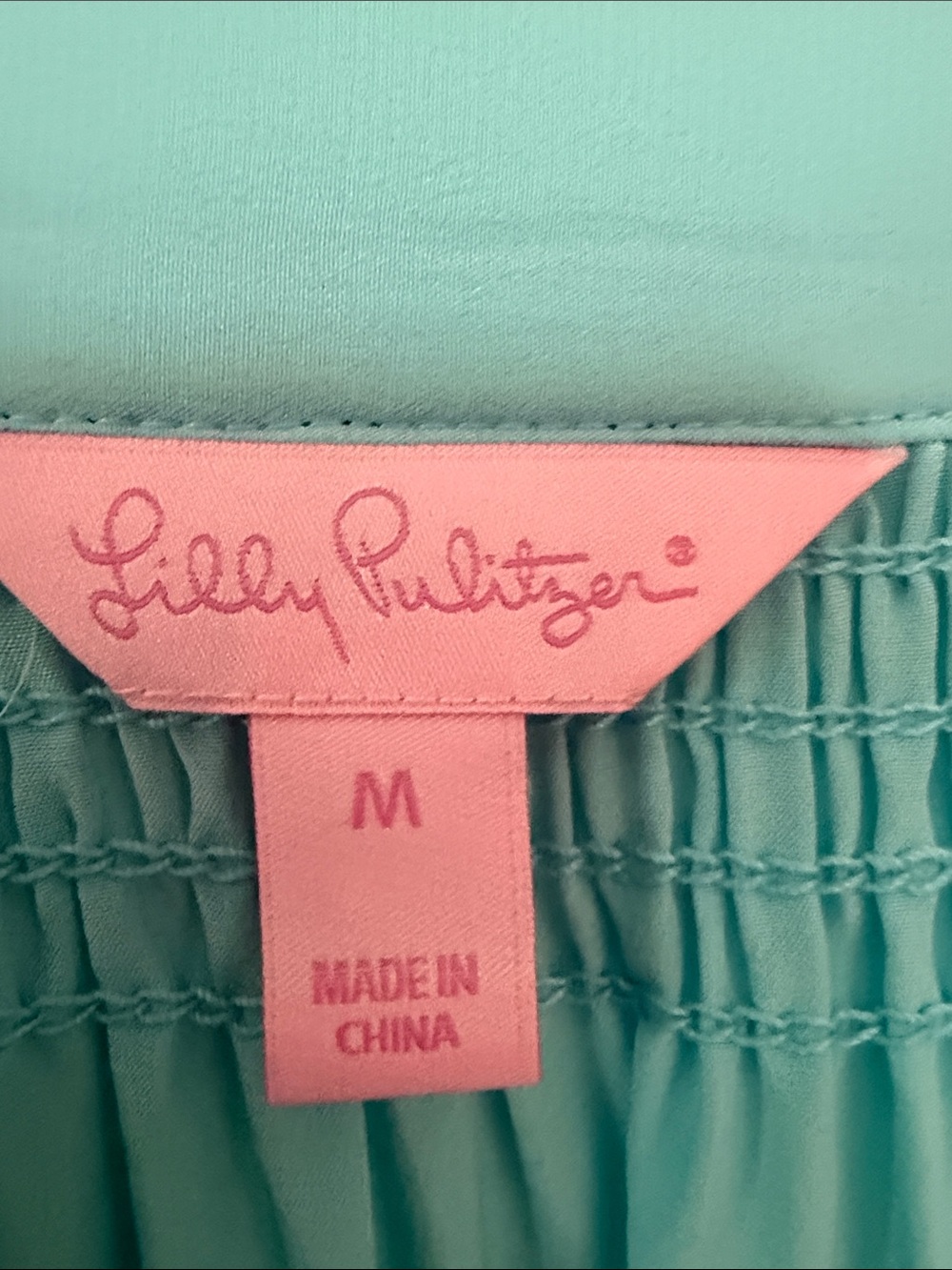 Lilly Pulitzer Turquoise Long-Sleeve Blouse medium - Picture 2 of 6
